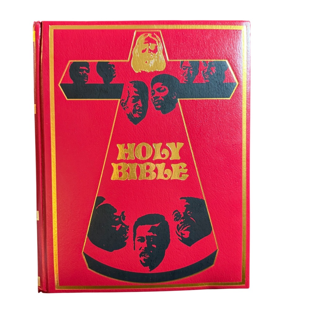 1976 Black Heritage Edition Holy Bible King James Version Family Registry VTG
